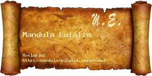 Mandula Eulália névjegykártya