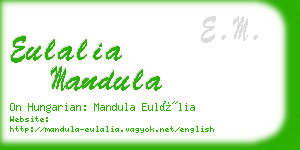 eulalia mandula business card